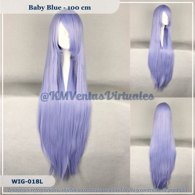 peluca larga kanekalon azul (wig 018l)