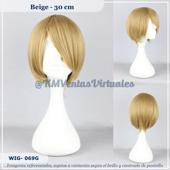 peluca corta okita rubio (wig 069g)