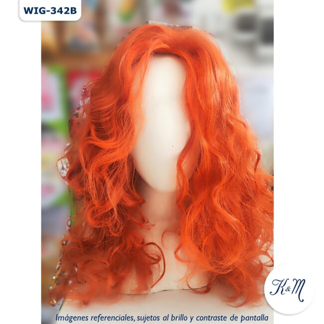 peluca mediana mérida naranja (wig 342b)