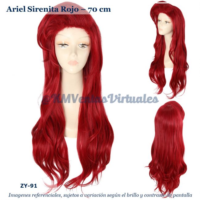 Peluca Ariel Rojo Mediana