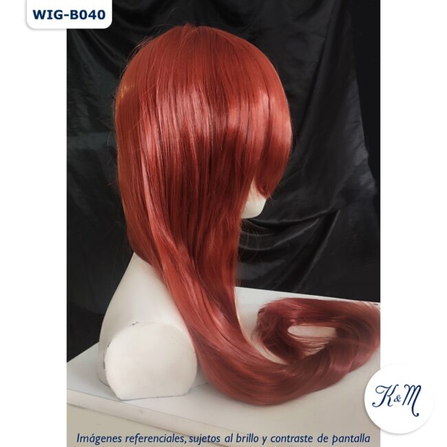 peluca larga kanekalon marron (wig b040)