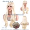 peluca mediana barbie rubio (wig a057)