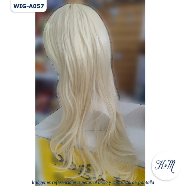 peluca mediana barbie rubio (wig a057)