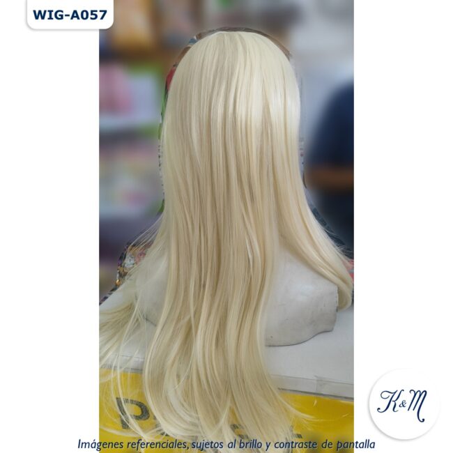 peluca mediana barbie rubio (wig a057)